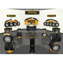 Professional Metal Tyre Retail Shop Interior Design Automotive Products Car Wheel Tire Display Stand